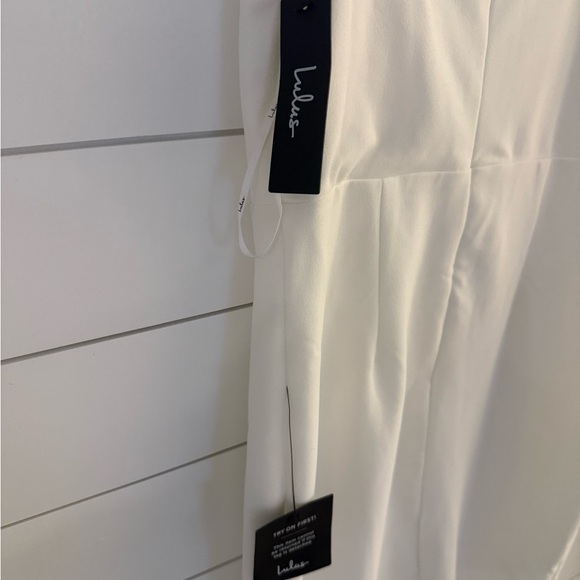 Lulu's White Square Neck Ruffle Strap Mini Dress - Picture 3 of 3